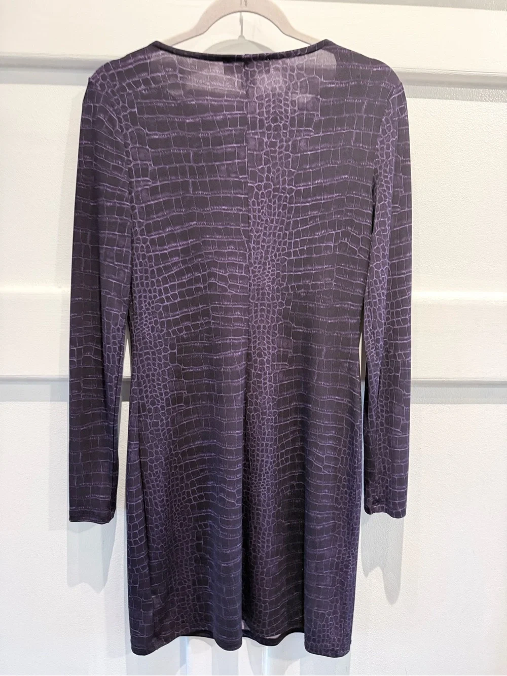 Michael Kors Croc Print Long-Sleeve Dress
